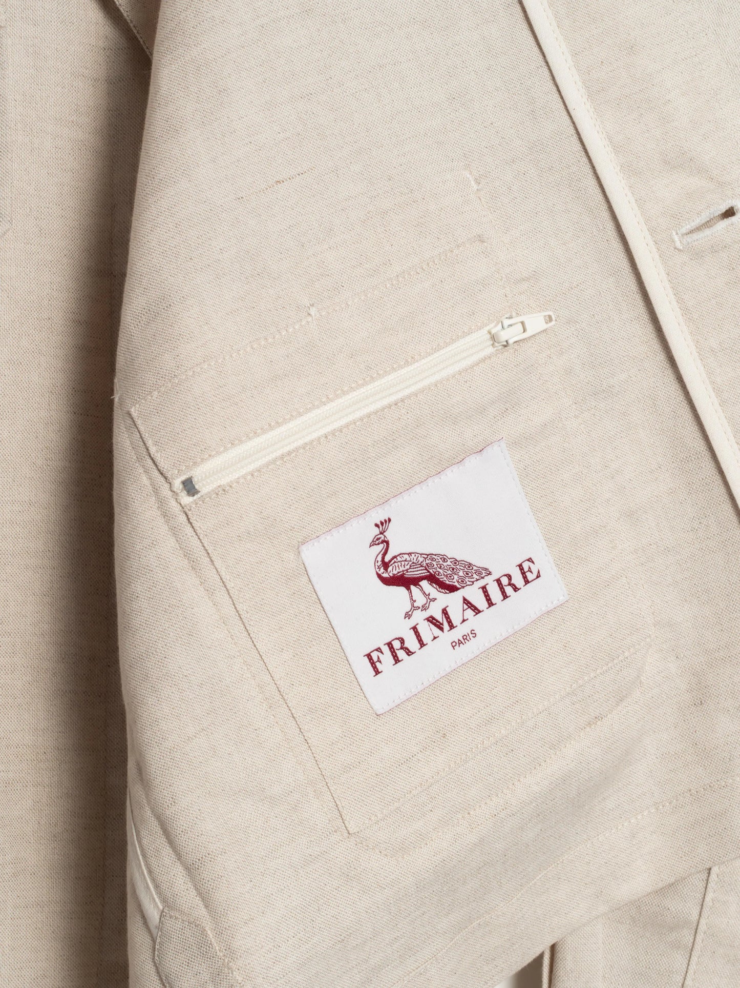 VESTE SAHARIENNE TONIO COTON/LIN ÉCRU FRIMAIRE PARIS
