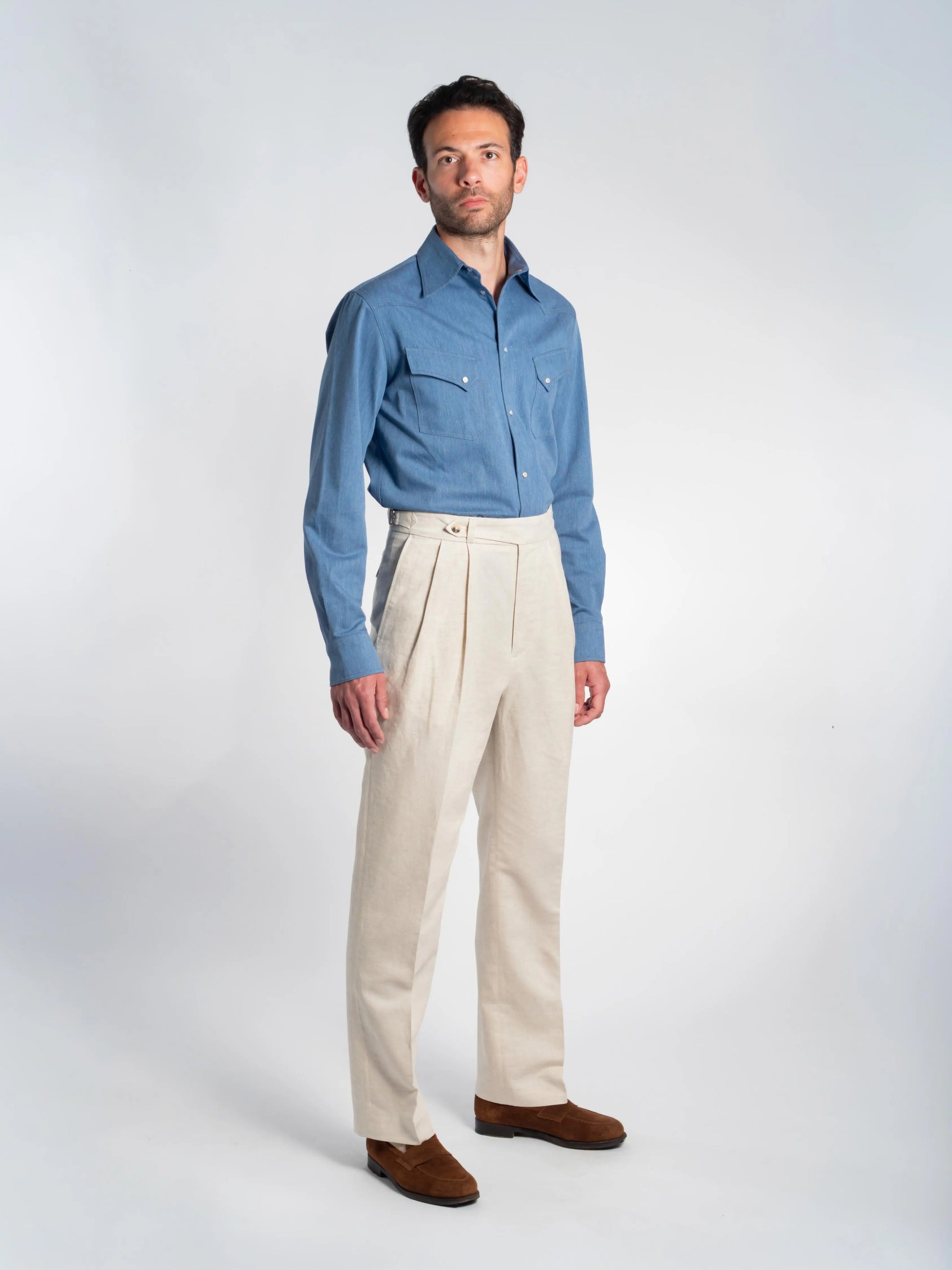 CHEMISE POLNA 100% COTON EFFET DENIM Frimaire Paris