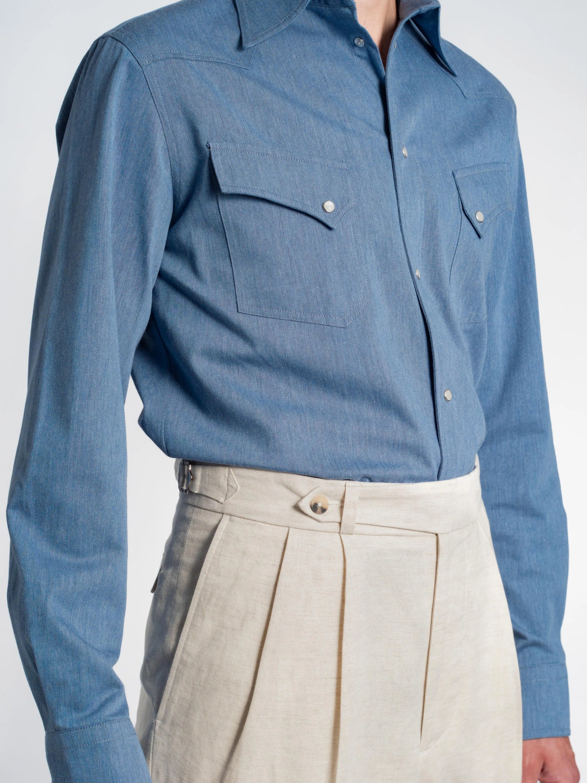CHEMISE POLNA 100% COTON EFFET DENIM Frimaire Paris