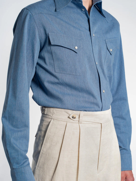 PANTALON ALLURE COTON/LIN ÉCRU FRIMAIRE PARIS