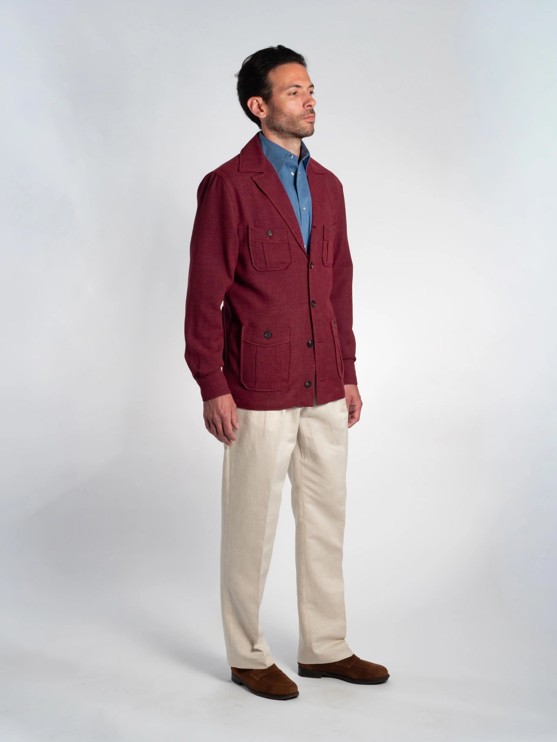 VESTE SAHARIENNE TONIO LAINE FROIDE BORDEAUX FRIMAIRE PARIS