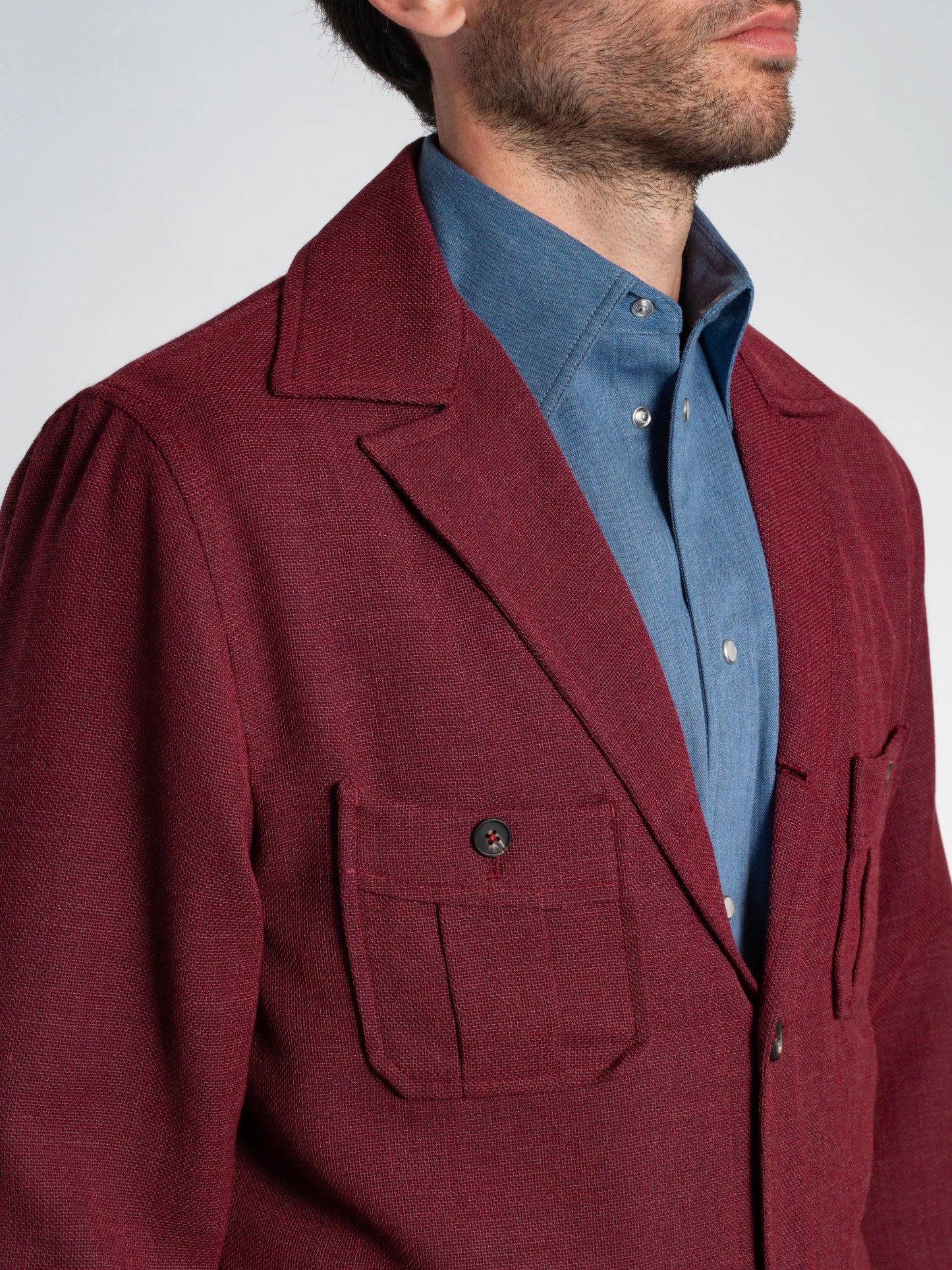 VESTE SAHARIENNE TONIO LAINE FROIDE BORDEAUX FRIMAIRE PARIS