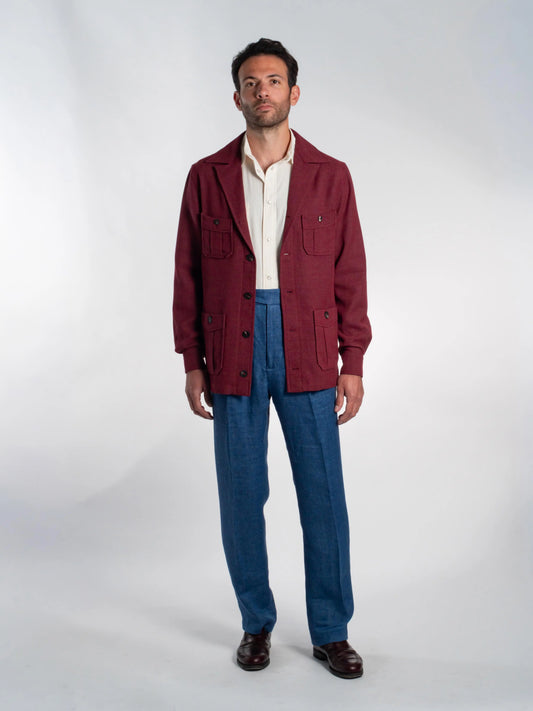 VESTE SAHARIENNE TONIO LAINE FROIDE BORDEAUX FRIMAIRE PARIS