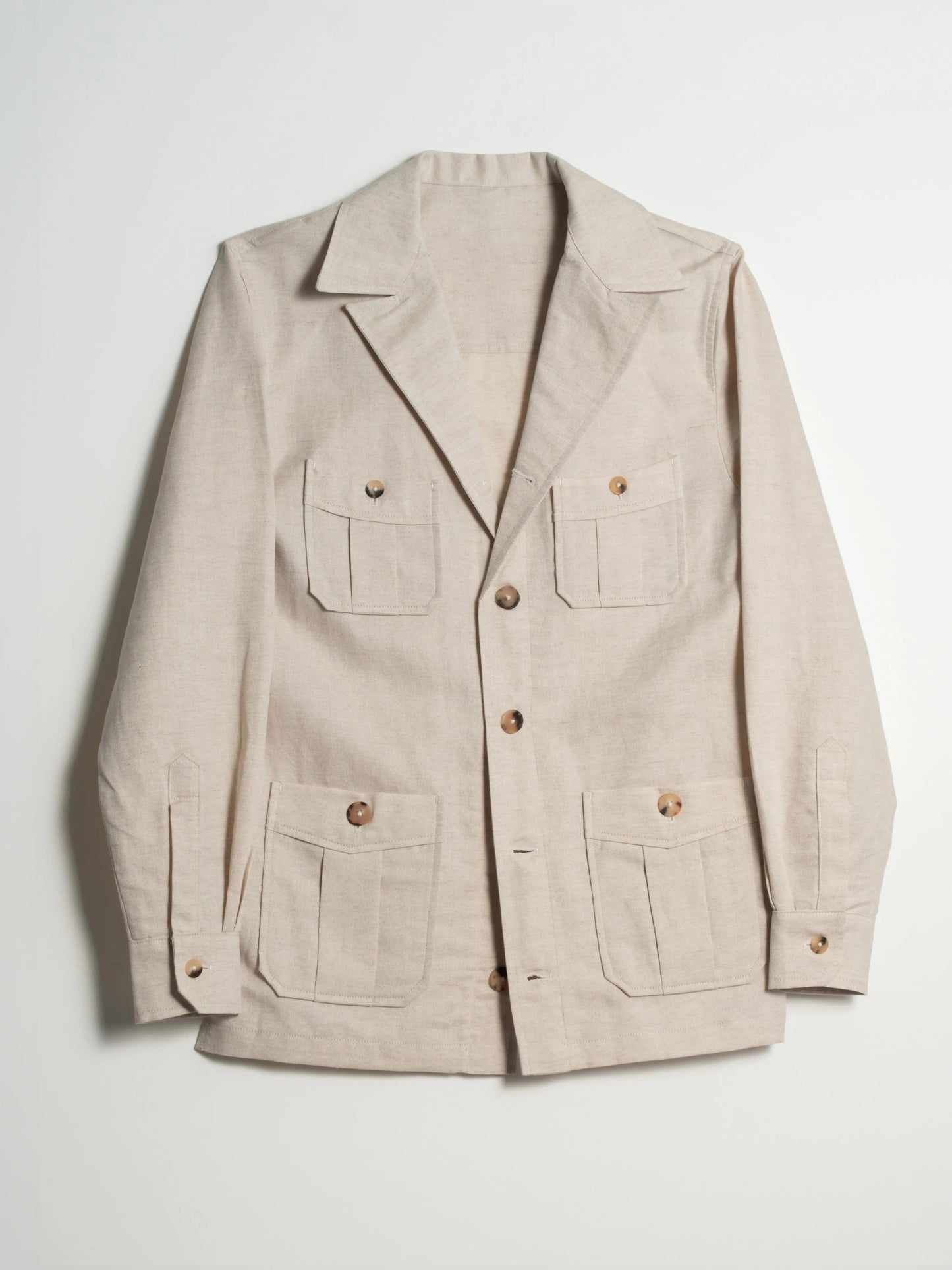 VESTE SAHARIENNE TONIO COTON/LIN ÉCRU FRIMAIRE PARIS