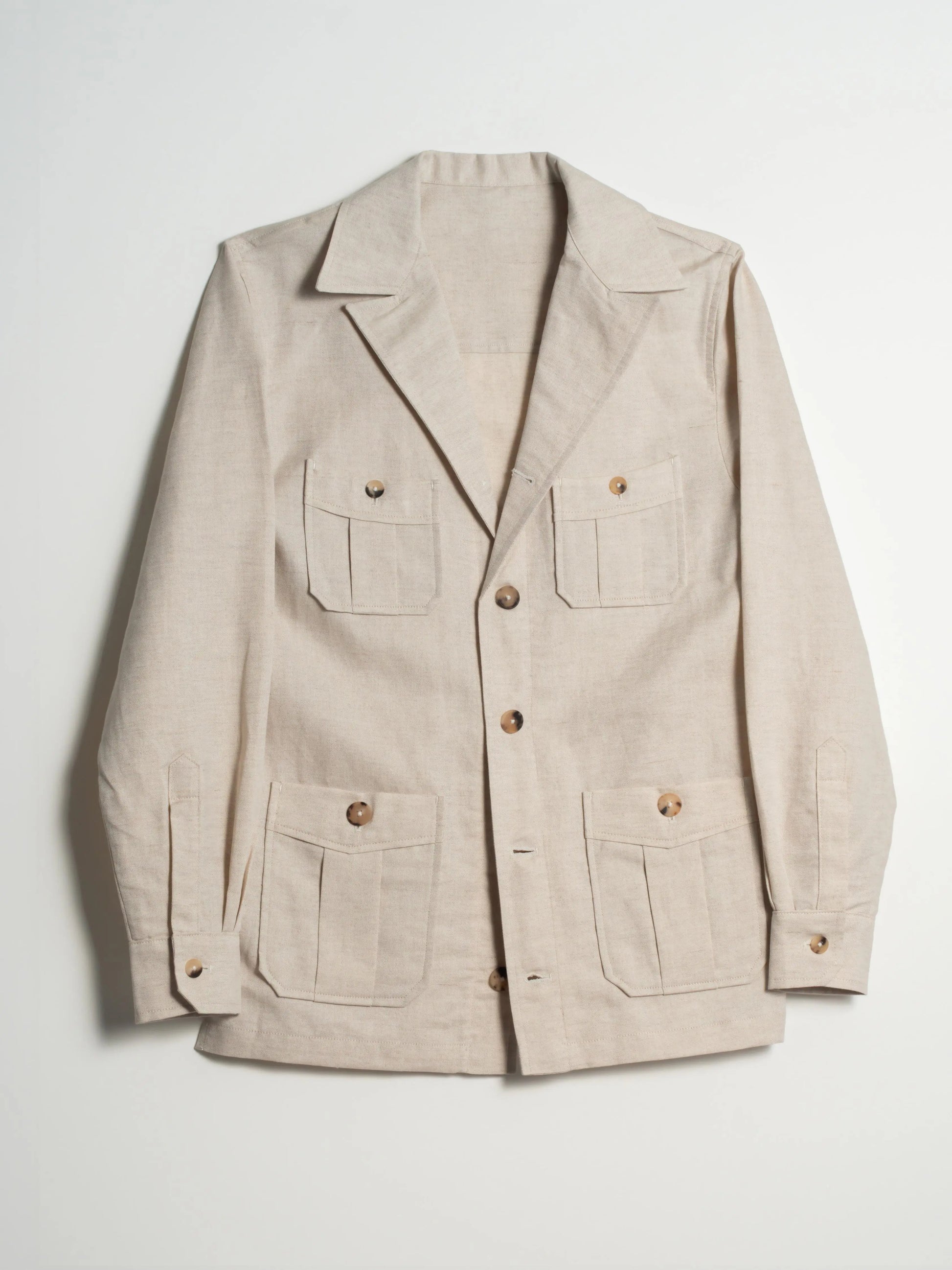 VESTE SAHARIENNE TONIO COTON/LIN ÉCRU FRIMAIRE PARIS