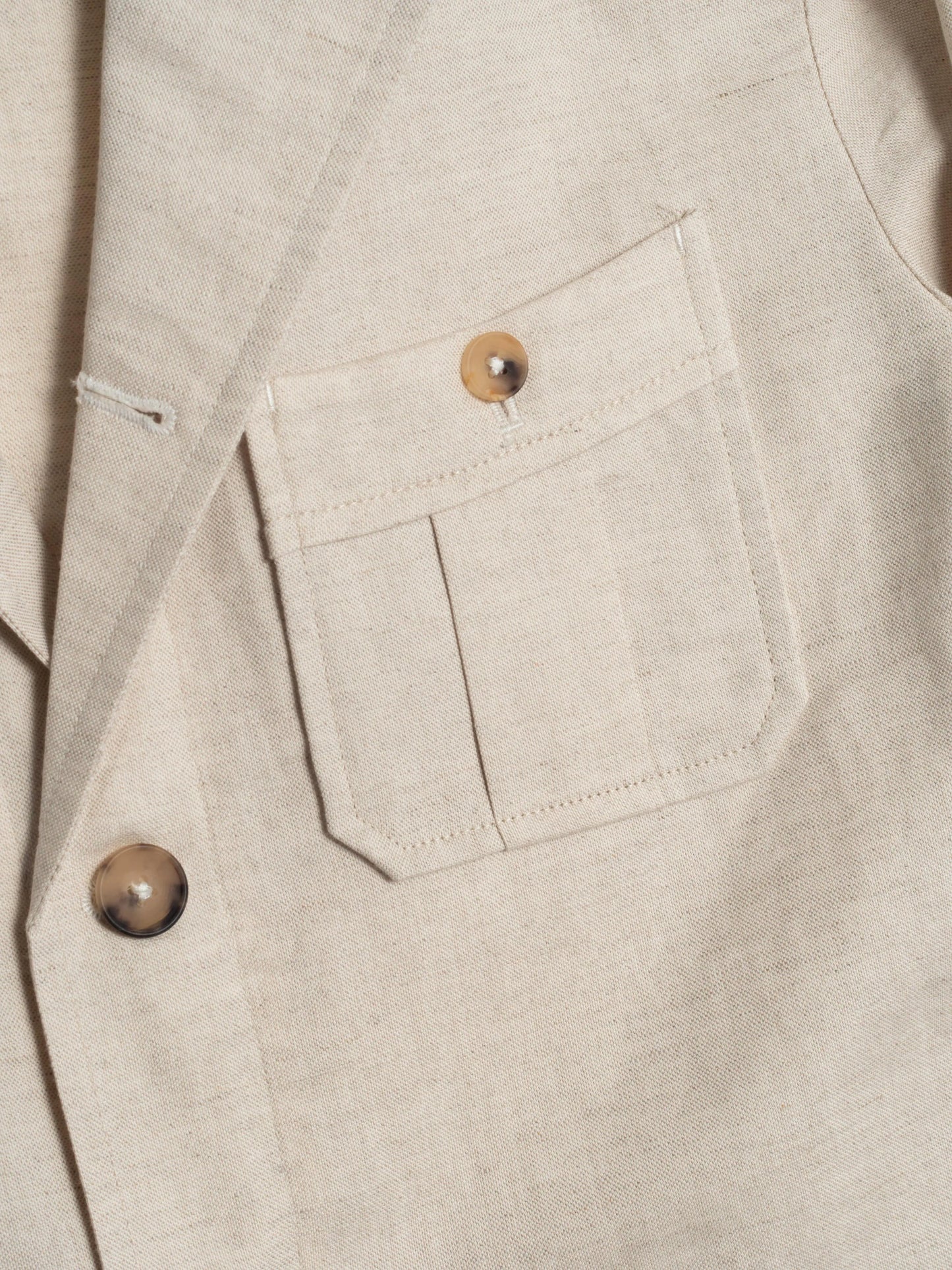 VESTE SAHARIENNE TONIO COTON/LIN ÉCRU FRIMAIRE PARIS