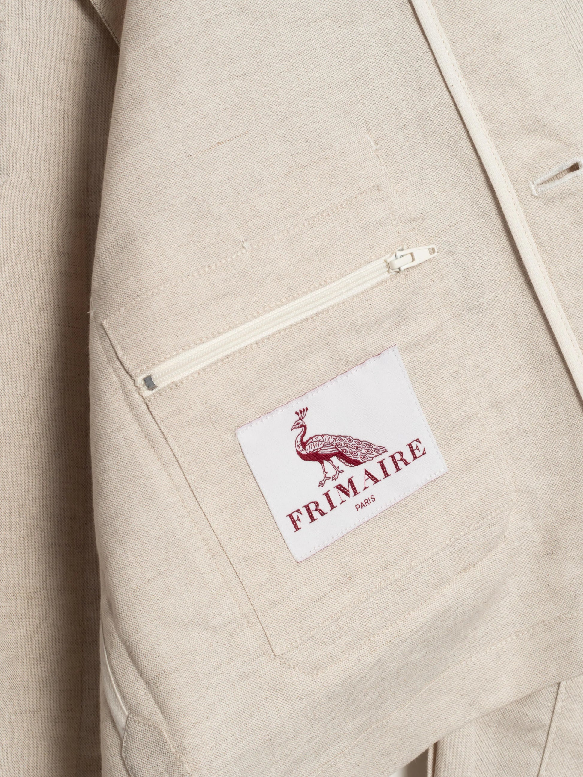 VESTE SAHARIENNE TONIO COTON/LIN ÉCRU FRIMAIRE PARIS