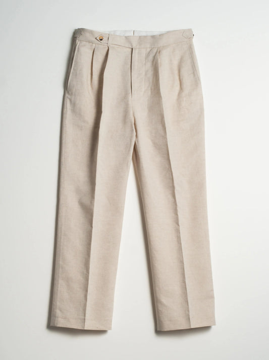 PANTALON ALLURE COTON/LIN ÉCRU FRIMAIRE PARIS