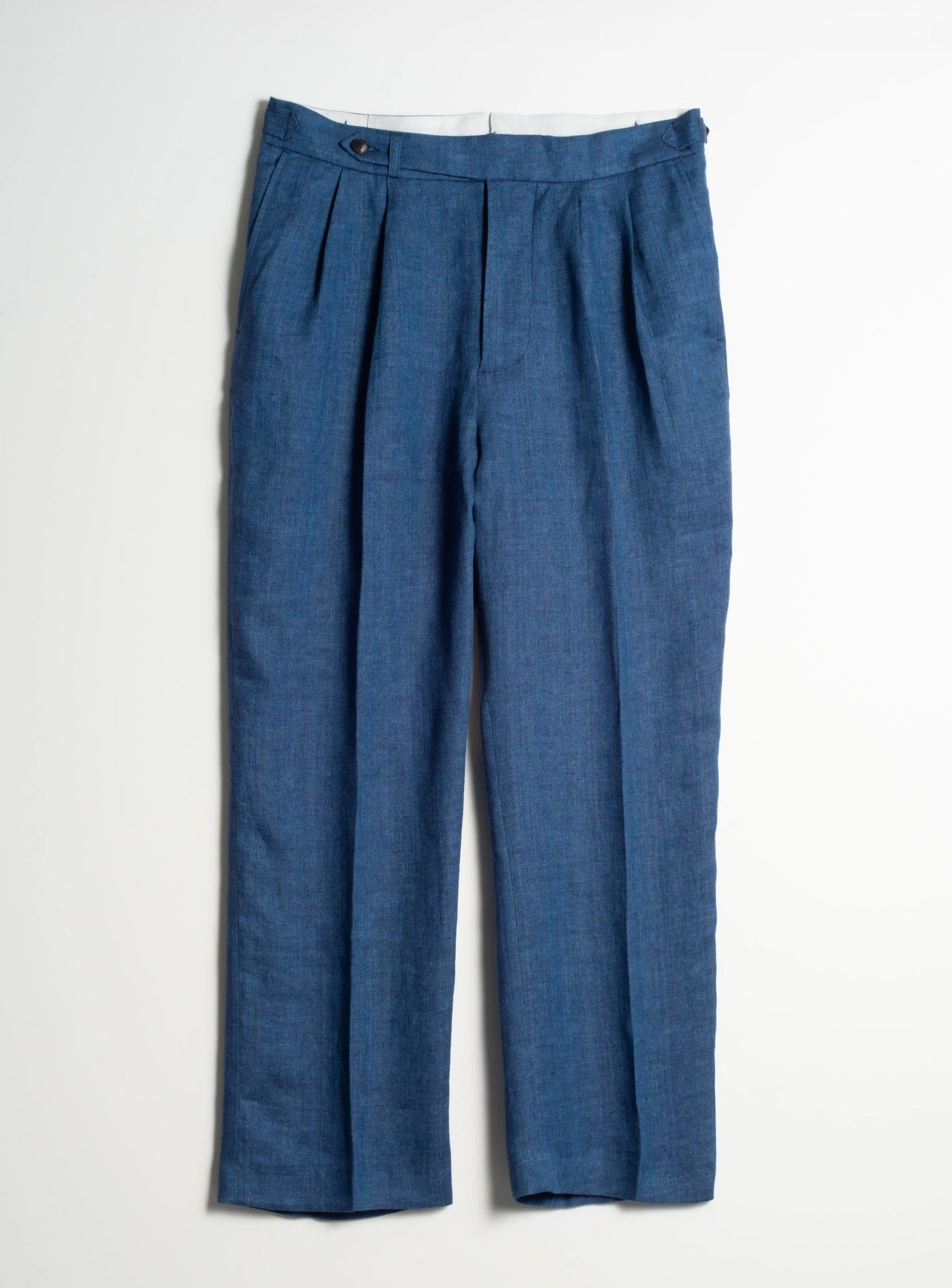 PANTALON ALLURE 100% LIN BLEU FRIMAIRE PARIS